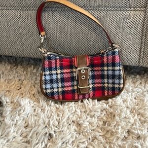 Plaid coach mini bag